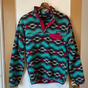 Patagonia Synchilla snap T fleece pullover in Wild Desert Aztec